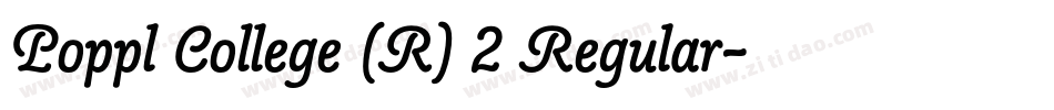 Poppl College (R) 2 Regular字体转换